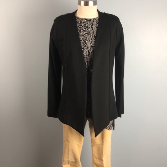 Collarless Knit Blazer - Picture 1 of 10